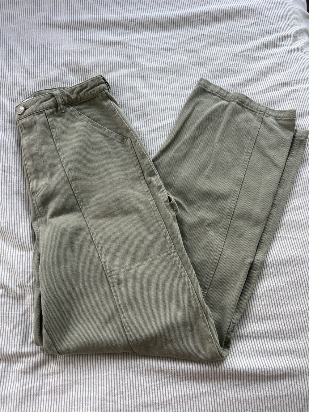 Olive Green Workwear Pants